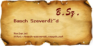 Basch Szeveréd névjegykártya